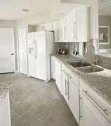 Kitchen Tile Floors With White Cabinets Images