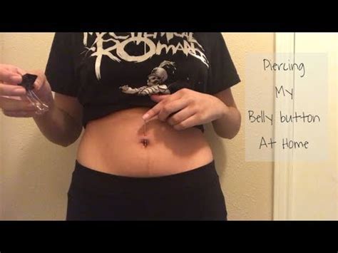 How I Pierced My Belly Button At Home Youtube