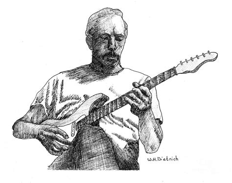 Guitarist Drawing By William Dietrich