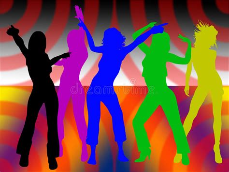Dancing Girls 库存例证 插画 包括有 投反对票 音乐 青年时期 姿势 有效地 Techno 6293436