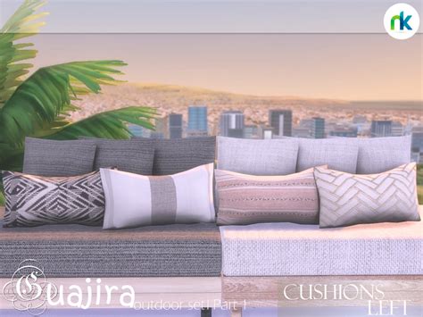 The Sims Resource Nikadema Guajira Cushions Left