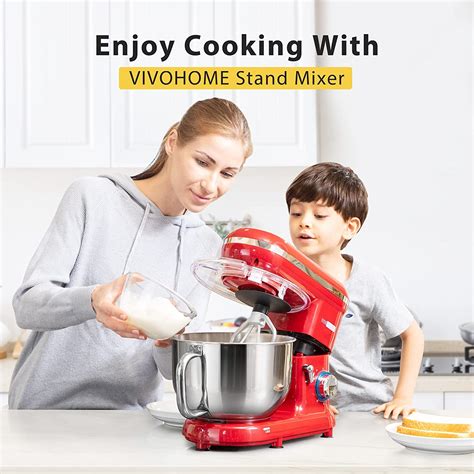 vivohome stand mixer 660w 10 speed 6 quart tilt head kitchen electric food mixer with beater
