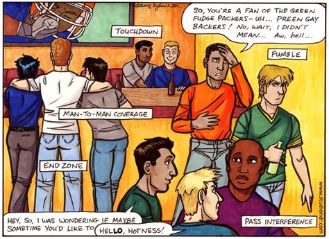 Cartoon Gay Super Bowl Party Outsports