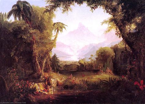 Museum Art Reproductions The Garden Of Eden 1828 By Thomas Cole 1801