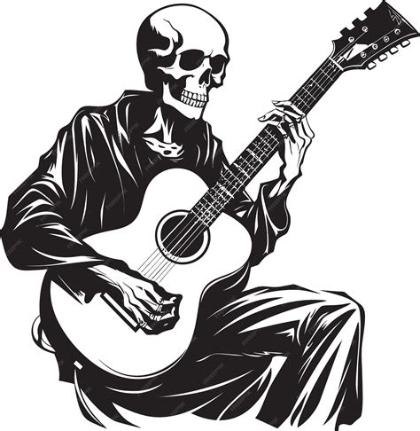 Premium Vector | Harmony of the haunted plucking from the pitcadaverous