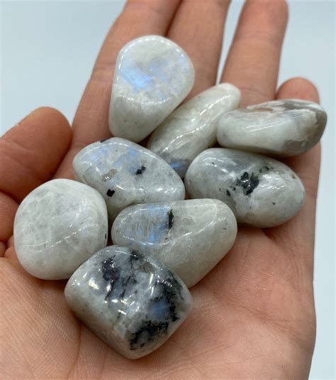 Rainbow Moonstone Rainbow Moonstone Tumbled Stones Moonstone Etsy Canada