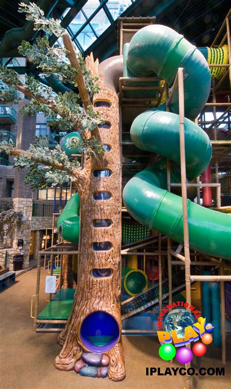 Tree Climb And Large Spiral Slide Large Themed Indoor Playground We