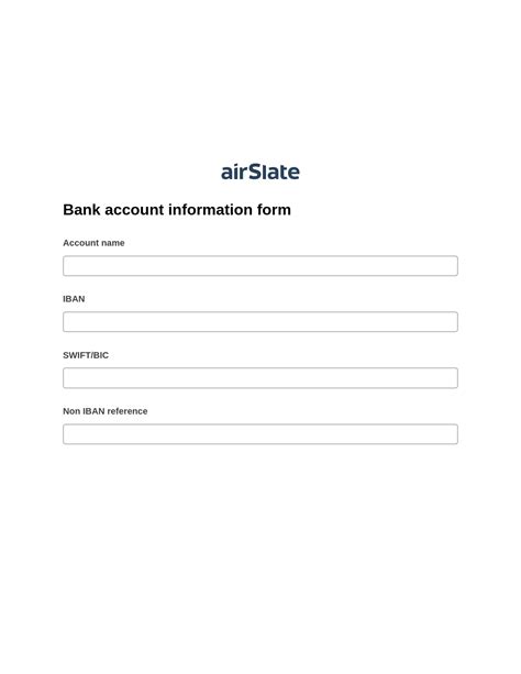 Bank account information form Pre-fill from NetSuite Records | airSlate