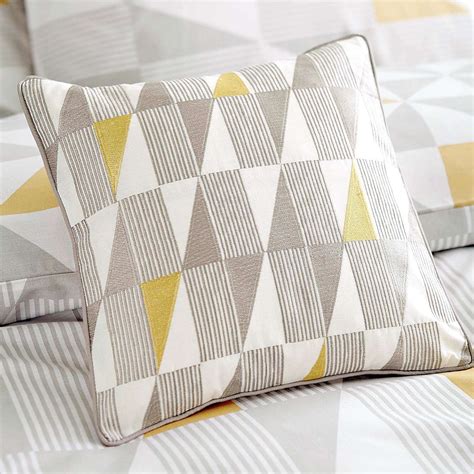 See more ideas about yellow bedroom, yellow gray bedroom, bedroom. Yellow Skandi Geometric Square Cushion | Yellow bed linen ...