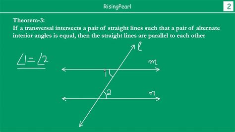 Alternate interior angles equal means Parallel lines (Theorem) - YouTube
