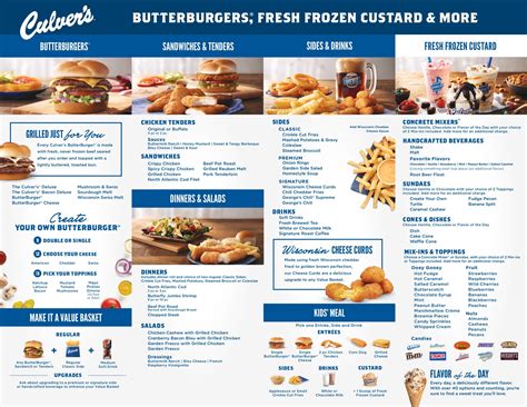 Culver's Menu and Burger Deals