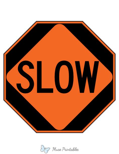 Printable Slow Paddle Sign