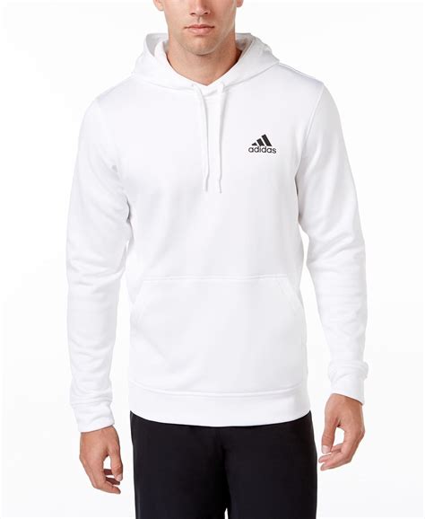 Adidas Mens Team Issue Fleece Pullover Hoodie Hoodie Xx Large White