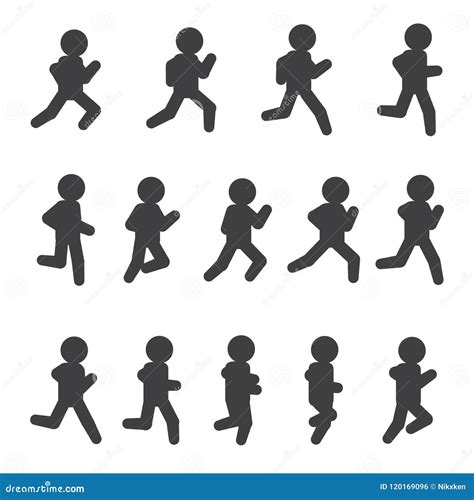 Running Boy Sequence Little Man Run Steps Animation Profile Motion 2d