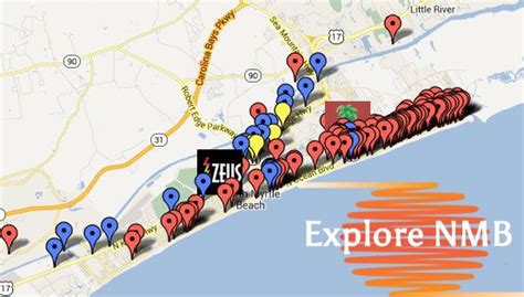 Map Of Myrtle Beach Golf Course Locations Margross