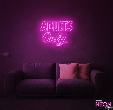 Adults Only Neon Sign Neon Sign For Your Officebed Room Etsy