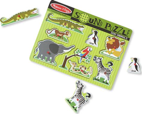 Zoo Animals Sound Puzzle 8 Pieces Toys Unique