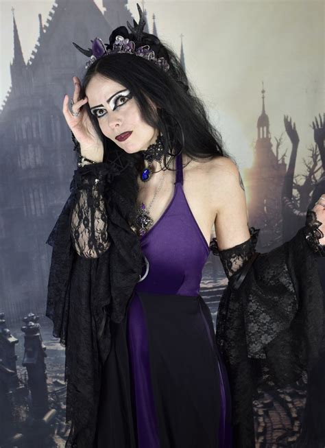 Pentagram Witch Dress Steamed Velvet Goth Witch Wiccan Dress By