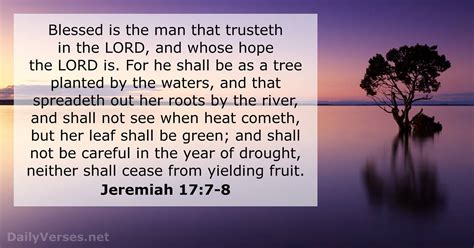 Jeremiah 177 8 Bible Verse Kjv