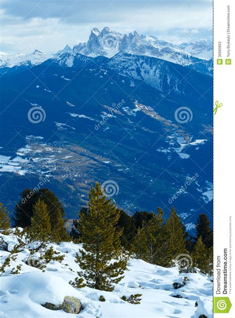Beautiful Winter Mountain Landscape Stock Image Image