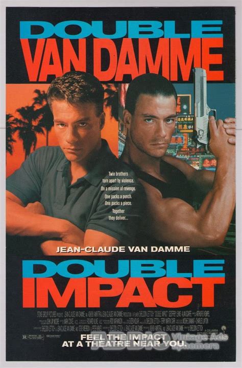 Bloodsport 1988 jean claude van damme. DOUBLE IMPACT Jean-Claude Van Damme '90s PRINT AD twins ...
