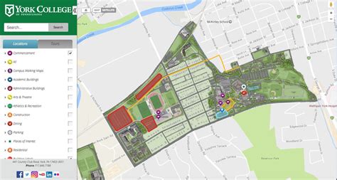 York College Campus Map Map Vector