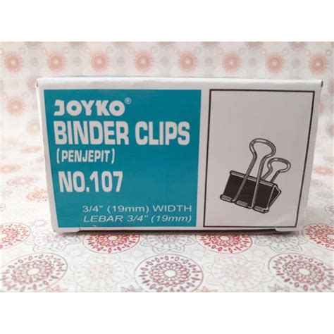 Jual Binder Clips Joyko Klip Hitam Penjepit Kertas Jepitan Kertas Klip Kertas Indonesia