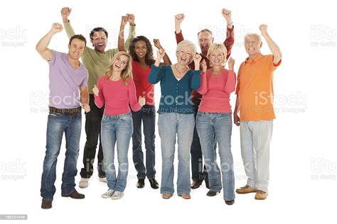 People Cheering Stock Photo Download Image Now Cheering Group Of