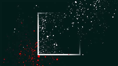 Abstract Minimalism Square Paint Splatter Simple Background Dots