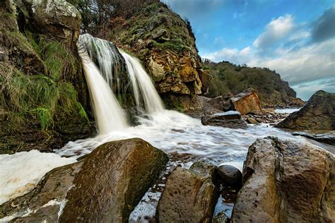 Hayburn Wyke Waterfalls On The Yorkshire East Coast Near Scarborough 17