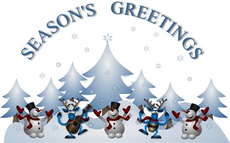 Clipart Seasons Greetings Card Front