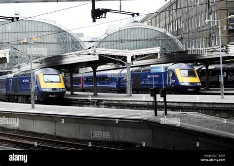 First Great Western Trains Arrive Into Paddington Station In West