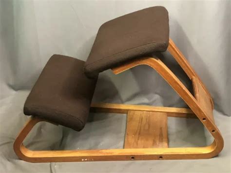 VINTAGE MID CENTURY Kneeling Chair Ergonomic Bentwood Seat For Parts Restoration PicClick