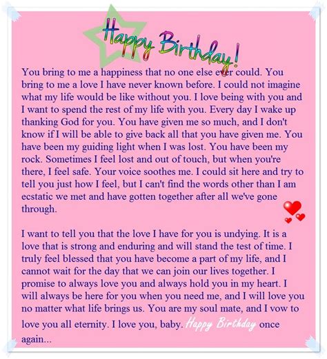 Sweet Happy Birthday Letter Boyfriend Words Wisdom Love Letters Fo