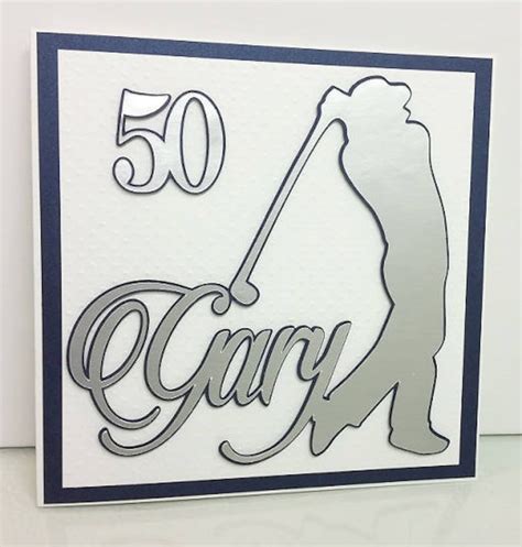 Large Personalised Golf Birthday Card Etsy Uk