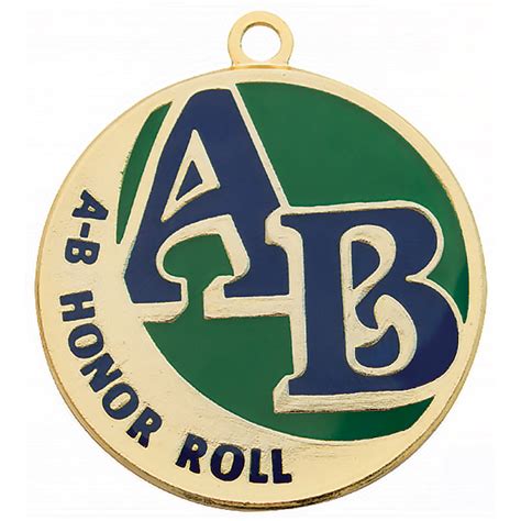 A B Honor Roll Medal Jones School Supply