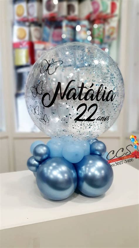 Balão Personalizado Bubble De Aniversário Balões Personalizados