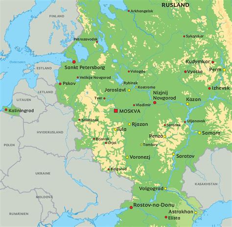 Kort Over Rusland Kort