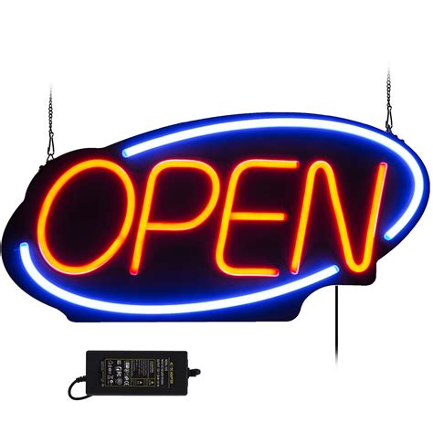 Vevor Sign Open 24x118 Inch Neon Open Sign 30w Led Open Sign Vertical