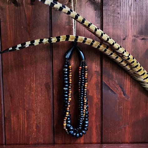 Horn Beads Necklace Multi Strands Ethnic 205 Etsy