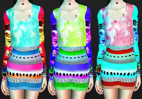 Mf Sims Mf Sims Seapunk Bodysuit Dress Fluo Converse