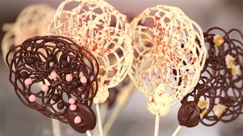 Chocolate Lace Lollipops Chocolate Dessert Recipes Popsugar Food