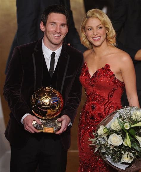 Leo Messi And Shakira Messi Accepting Fifa S Ballon D Or Award Aka Best Footballer Alive Award