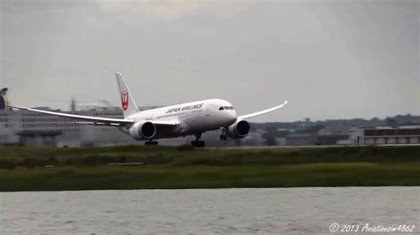 Japan Airlines Boeing 787 Takeoff Runway 4r At Boston Youtube
