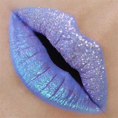 See This Instagram Photo By Litcosmetics Likes Glitter Lips Blue Glitter Makeup Art