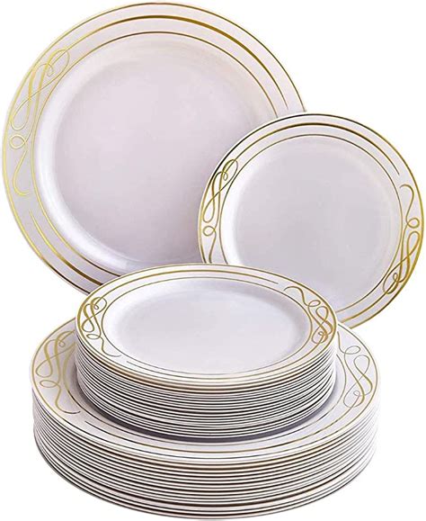 Fancy Plastic Plates For Party 20 Dinner Plates 1025 And 20 Dessert