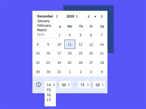 Calendar Date And Time Ui By Christina Muxlow On Dribbble