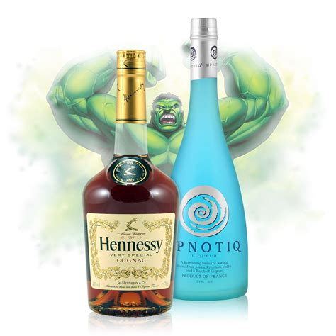 Incredible Hulk 1x Hennessy VS 0 7L 40 Vol 1x Hpnotiq Liqueur 0