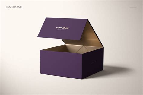 luxury magnetic gift box mockup set psd template