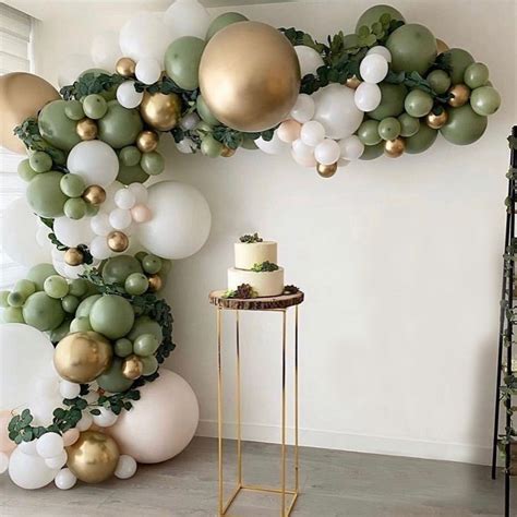 Sage Green Balloon Garland Arch Kit Clear Balloon Box With Etsy India